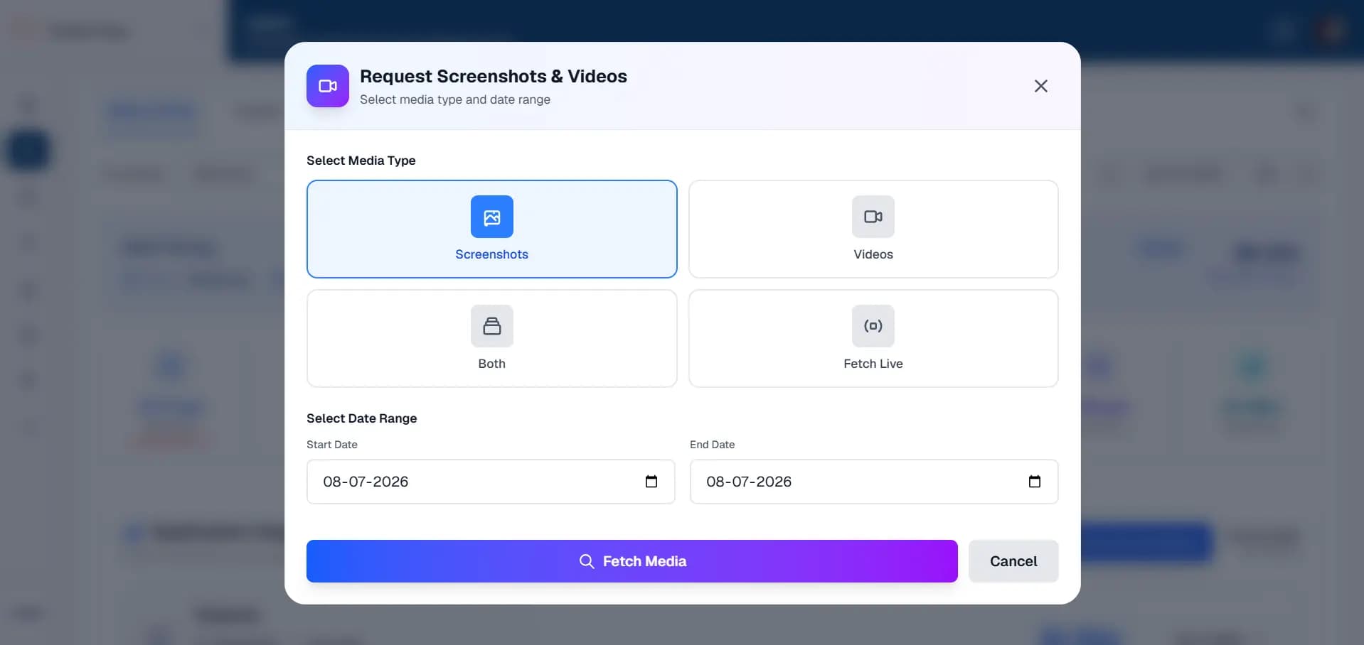 Automatic screenshots and videos